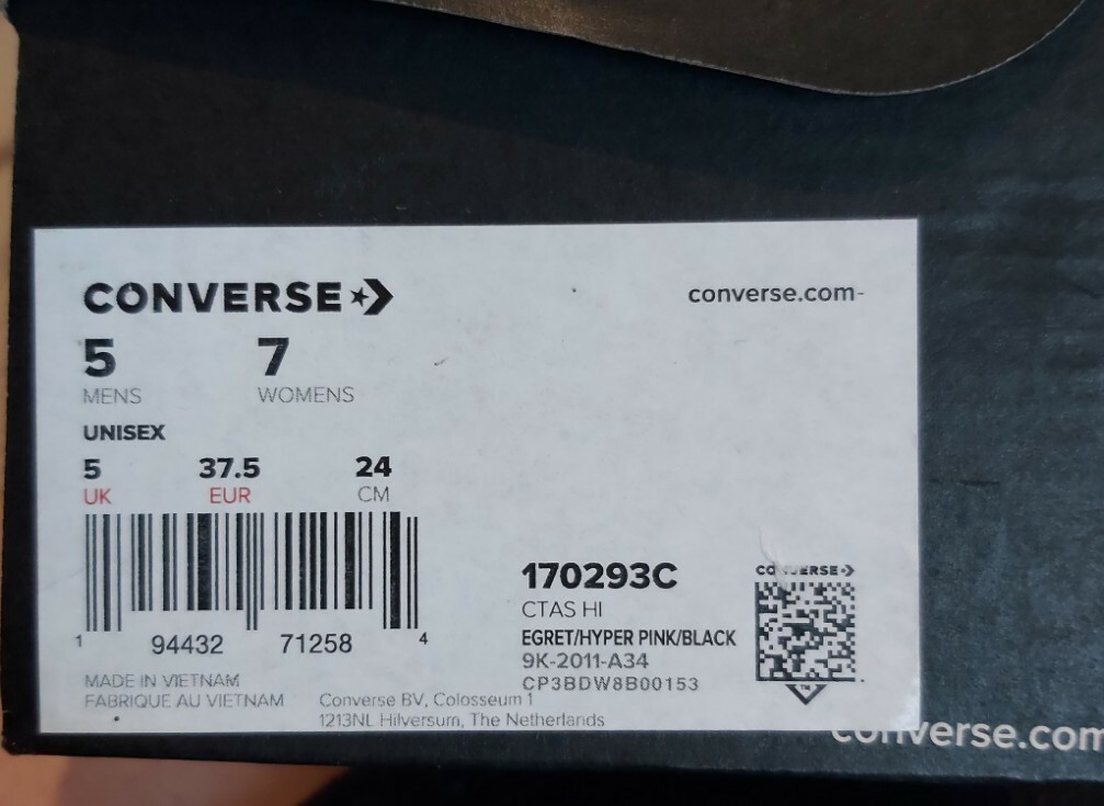 Converse Chuck Taylor All Star Hi Top My Story White Bnib Uk 5 Ladies  170293C | eBay