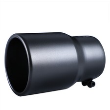 Car Exhaust Tip 3.5 Inlet Black Coated Stainless Steel Muffler Pipe Bolt On