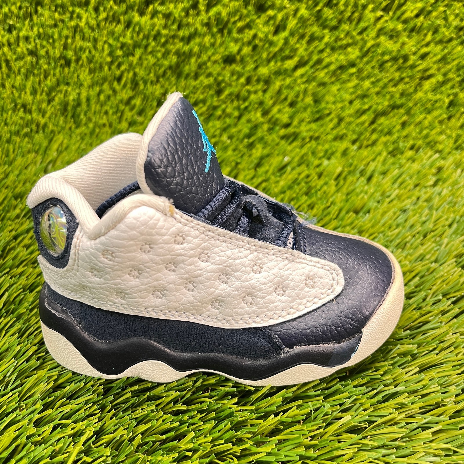 Nike Air Jordan 13 Retro Toddler Size 5C Blue White Athletic Shoes Sneakers