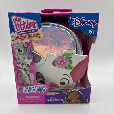 REAL LITTLES BACKPACKS DISNEY MOANA ''PUA'' ~ NEW ~ REAL WORKING STATIONERY INSIDE