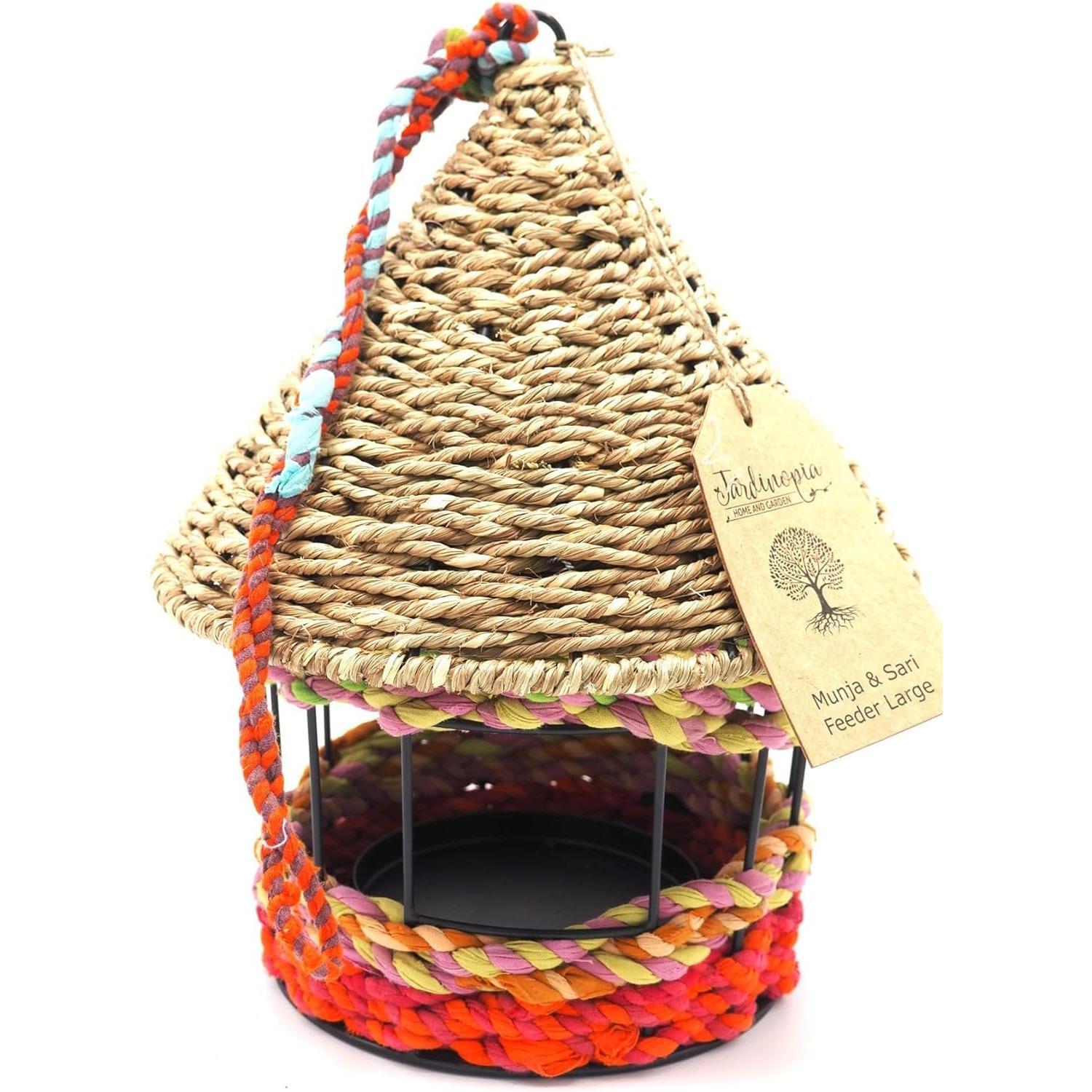 Bird Hanging Feeder Seed Wild Birds Garden Feeders Munja & Sari Eco Friendly