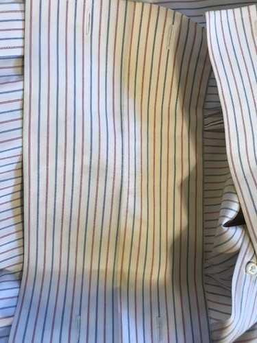 Mens18/36 Brooks Brothers Slim Fit Non-Iron 96% Cotton Dress Shirt Pink Blue Wh - Picture 5 of 9