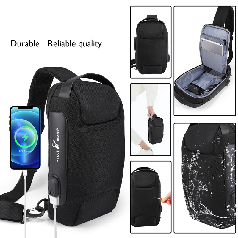 Bandolera Antirrobo Para Hombre Mochila Viaje Cartera Bolso de Hombro Mariconera