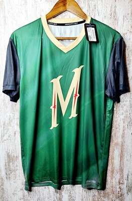 NEW Minnesota Wild Hockey V Neck Men L Jersey Tee NHL Polyester Hockey Lodge 