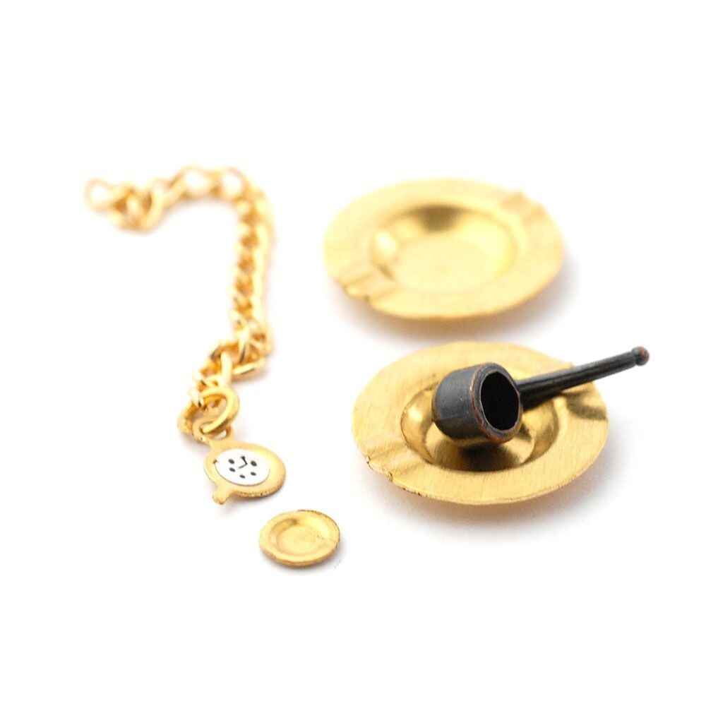 Dolls House Pipe, Ashtrays and Watch Study Gentlemen Miniature 1:12th Scale