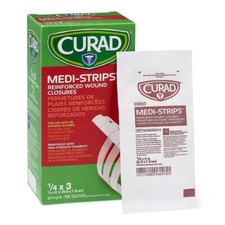 CURAD Sterile Medi-Strips, 1/4" x 3"