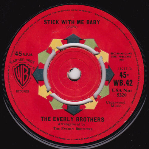 Everly Brothers - Stick With Me Baby (7", Single, Mono, Rob) - Afbeelding 1 van 4