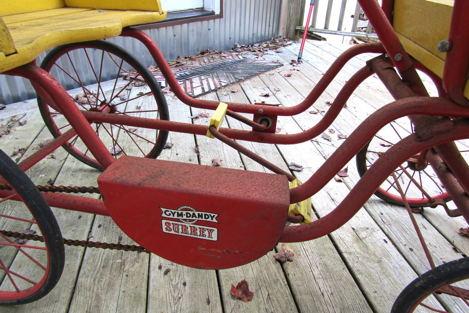 1950's Art Linkletter Gym Dandy Surrey Pedal Car Original Stickers