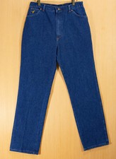 Vintage 1980's Wrangler No Fault Denim Blue Jeans Misses size 12 32x32.5 USA