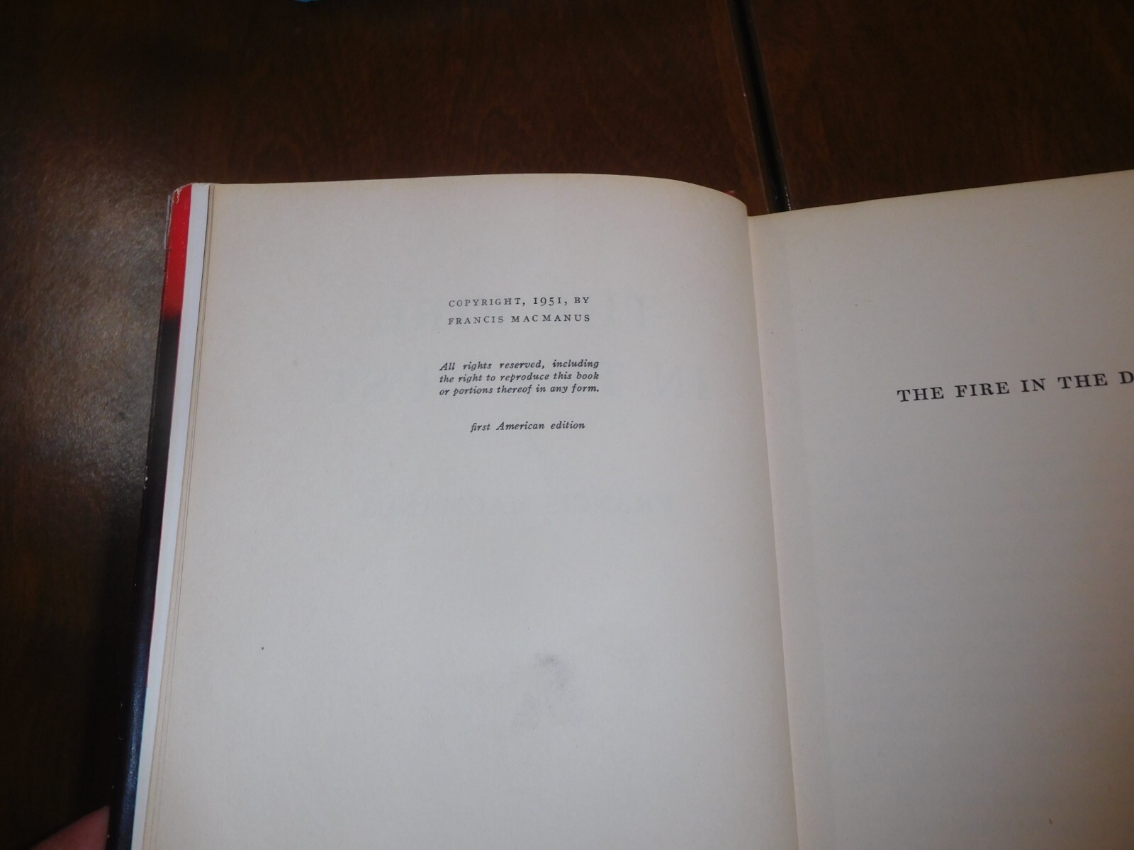 1951 book THE FIRE IN THE DUST by FRANCIS MACMANUS kilkenny & dublin