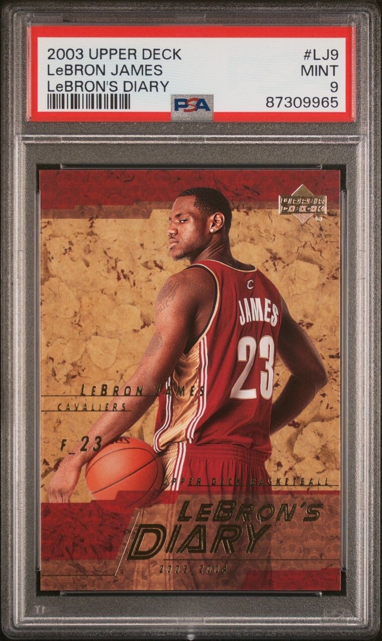 LeBron James 2003-04 Upper Deck #LJ9 LeBron's Diary PSA 9 (Mint) Rookie Year