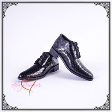 1/4 1/3 Uncle ID BJD Crocodile Suit Shoes Classical PU Leather Suit Shoes Black