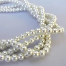 White Imitation Pearl Beads 6mm Bulk Glass Pearl Beads G2540 -150, 300 Or 600PCs