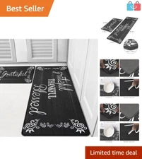 Waterproof Anti-Fatigue Kitchen Mat Set of 2 - Non-Slip Cushioned Comfort