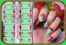 Color Nail Polish Strips, 16ct. CUSTOM. Strawberry Fields Forever