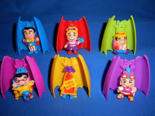 PLASTIK VAMPIRE 6er Set Miniatur Spielzeug Figuren Italienisch Mini Überraschung Figuren