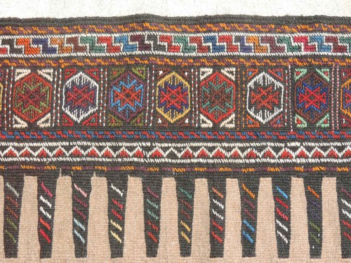 3x6ft. Tribal Sumak Kelim Wollteppich - Bild 9 von 10