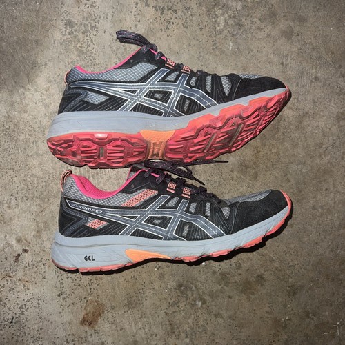 ASICS Gel-Venture 10 Womens Size US 10 EURO 42 Gray and Pink Trail Running Shoes - Picture 1 of 5