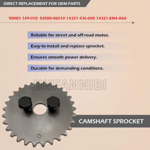 Camshaft Sprocket 30T for Honda XR100R 1985-2003 14321-436-000 14321-KN4-A60 - Picture 3 of 10