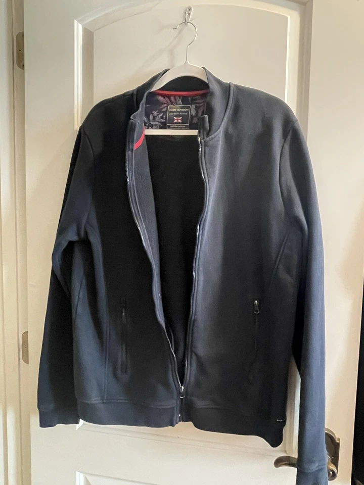 Chaqueta para hombre con cremallera Guide London sin capucha, talla L, grande, azul marino Foto 3 de 4