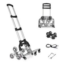 Stair Climbing Cart, Folding Hand Truck Dolly, Grocery Shopping Cart with Mut...