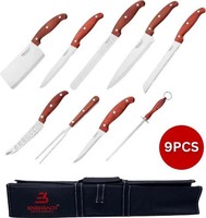 Eisenbach 9-Teiliges Messerset Kochmesser Brotmesser & Fleischmesser Edelstahl