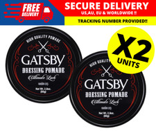 GATSBY Dressing Pomade ULTIMATE LOCK Strong Hold Shine Hair Styling Wax 80g X 2