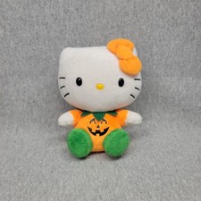 2012 Halloween Hello Kitty Pumpkin 6" Plush Sanrio TY Beanie Baby
