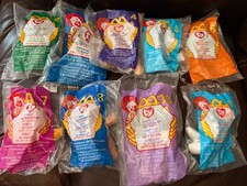 Mcdonald  s Ty Teenie Beanie Babies Happy Meal 1999 Complete Set of 9 Sealed