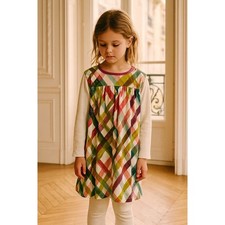 Tea Collection Multicolor Abstract Stripe Long Sleeve Knit Dress 6