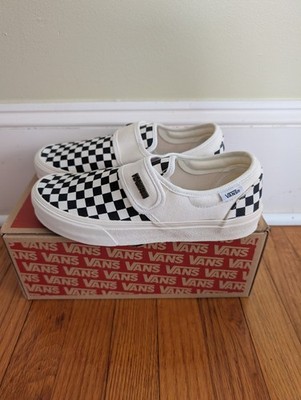 Vans Slip-On Checkerboard With Strap Sneakers Fear of God Black White Men US 7
