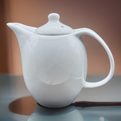 Vintage Arzberg Form 2000 White Porcelain Coffee Teapot MCM Bauhaus Germany