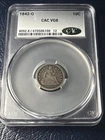 1842-O Seated Liberty Dime CAC VG8 Silver 10C New Orleans KM#73