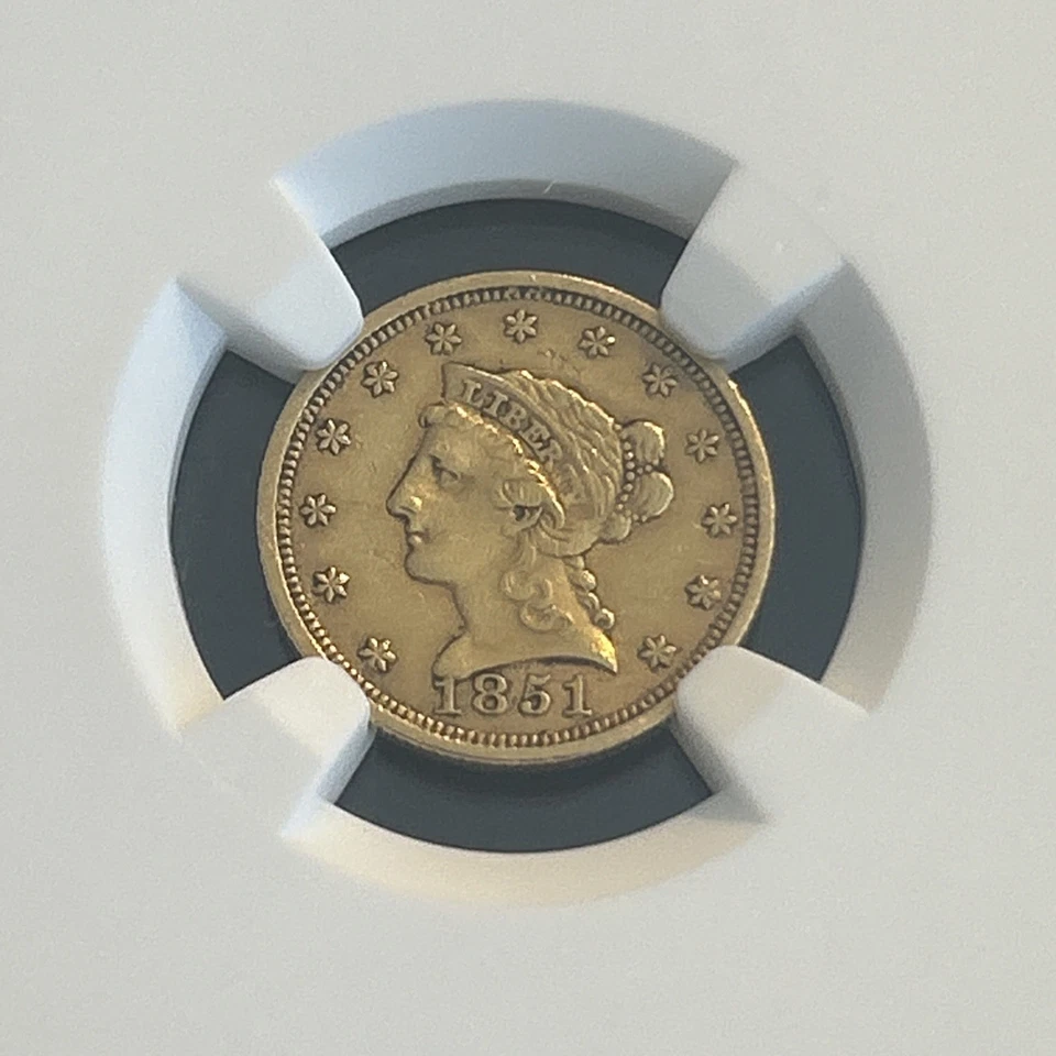 SASA 1851 Gold Liberty $2.5 Ngc Xf40 - Image 2 of 4