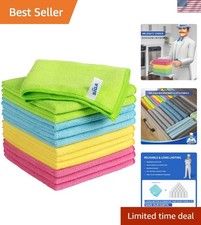 Microfiber Cleaning Cloth,Pack of 12,Size:12.6" x 12.6"
