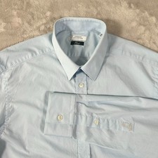 Gianni Versace Collection Trend Dress Shirt Men 16/41 Blue Long Sleeve MadeItaly