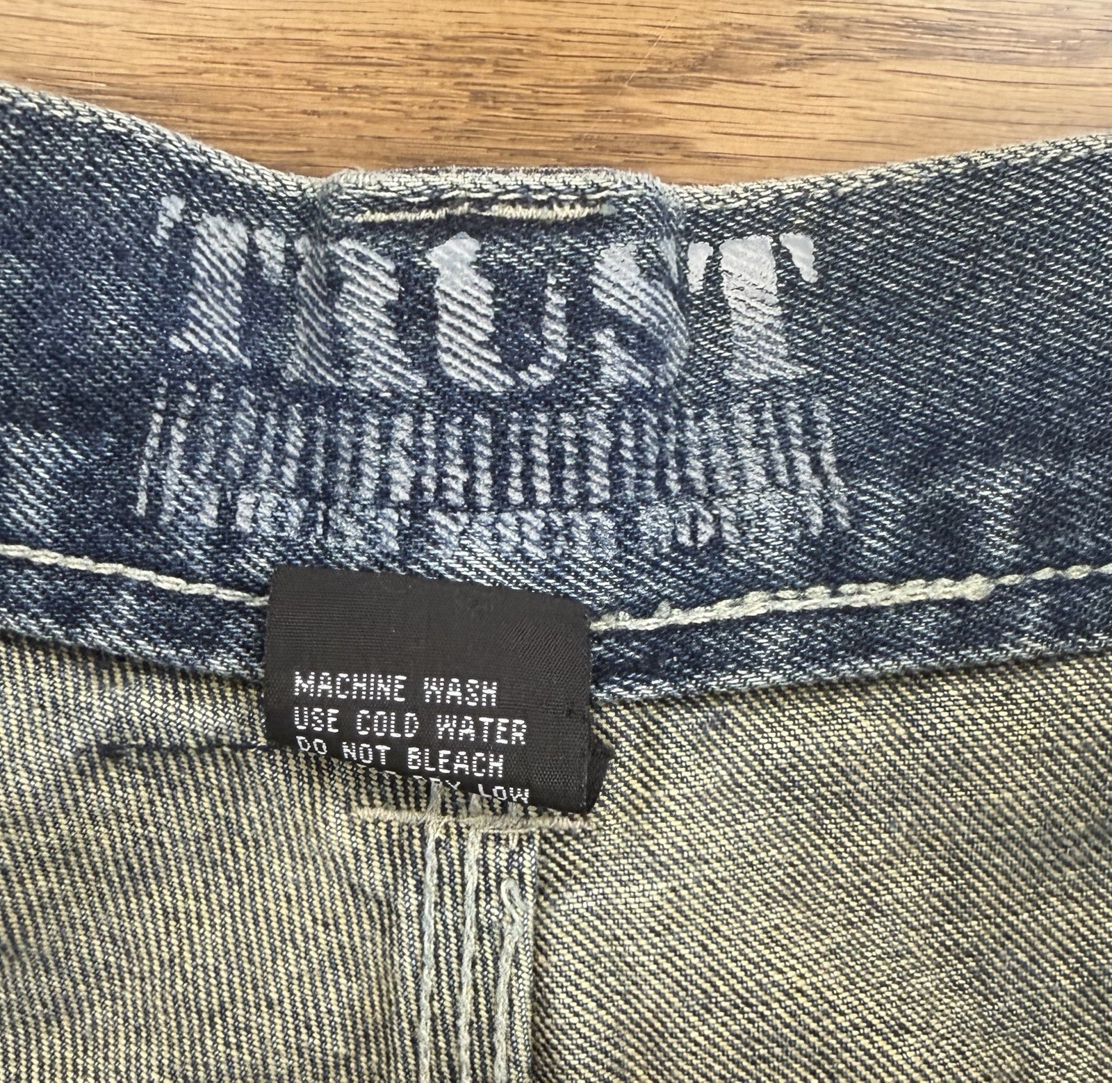 Vintage TRUST Asymmetrical Patchwork Distressed E… - image 5