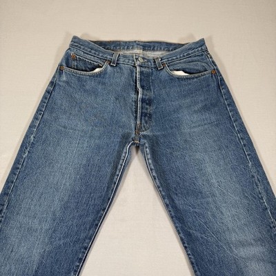 Vintage Levis Jeans Mens 32x34 Blue 501 Straight Fit Denim Pants