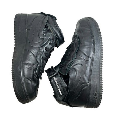 Comme Des Garcons CDG x Nike Air Force 1 Mid Triple Black - Size 6