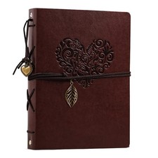 Photo Album 4x6 160 Photos, Leather Photo Albums with Writing Space With 30 W...