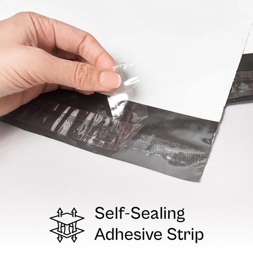 1000 12x15.5 3 Mil White Poly Mailers Envelopes Shipping Mailer Bags 12 x 15.5 - Picture 3 of 6