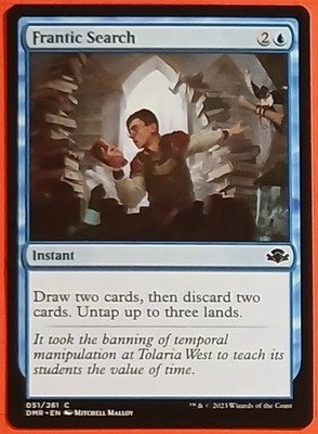 MTG - 3x Frantic Search - ( Dominaria Remastered / Commander:Wilds of Eldraine )