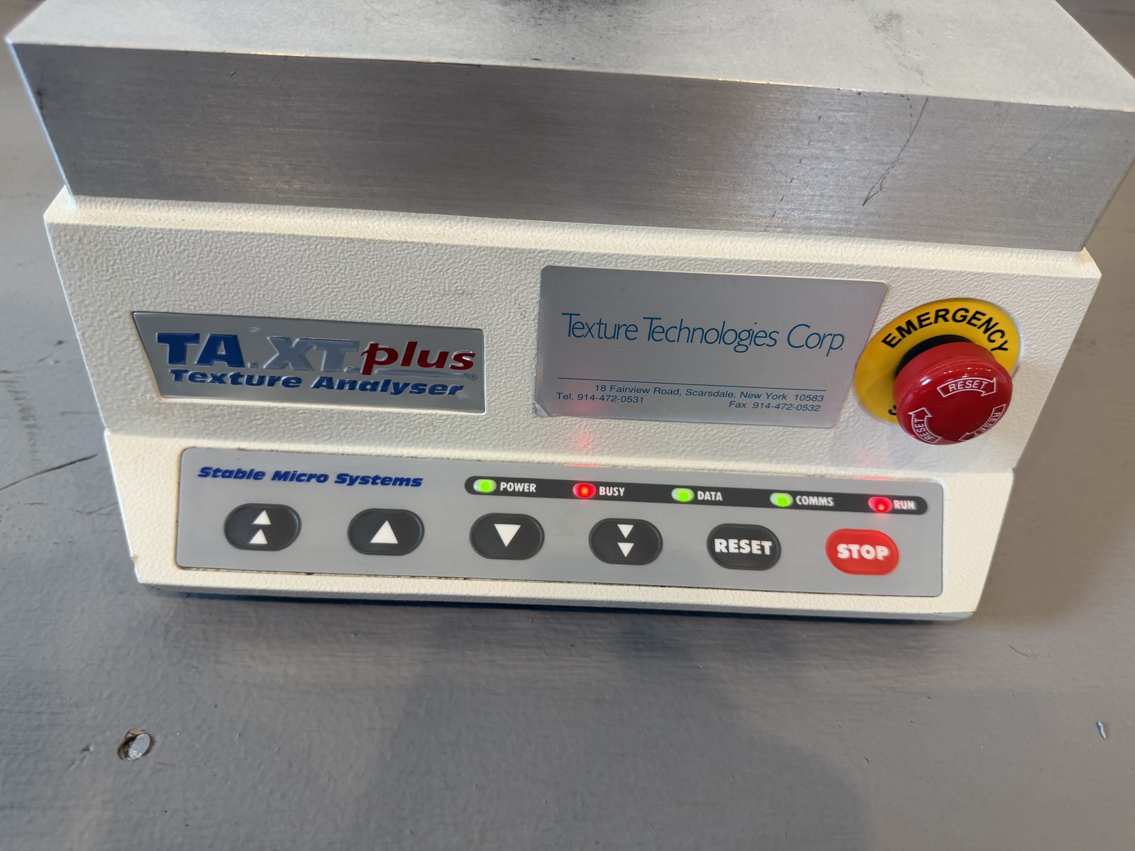 Stable Micro Systems TA-XT plus Texture Analyser — Powers On, Complete