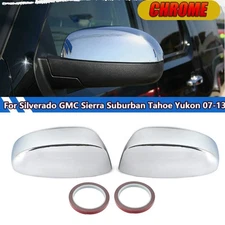 2x Chrome Side Mirror Cover Caps For 2007-13 14 Chevy Silverado GMC Sierra Yukon