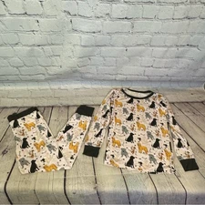 Lullaby Land Bamboo Dog Pattern Bamboo Pajama Set Sz: 4T