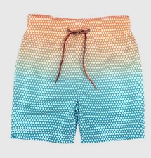 Appaman Boys Blue Mid Length Swim Trunks Size 12 Dots New