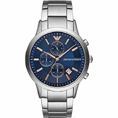 ARMANI HERREN RENATO UHR AR11458 BLAUES ZIFFERBLATT - ZERTIFIKAT - GARANTIE -...