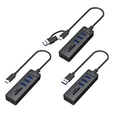 USB3.0 USB2.0 Hubs Two Card Slots Fast Speed Data Sync For Laptop Tablets PC