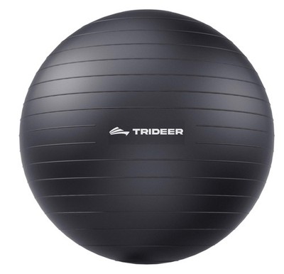 Trideer Exercise Ball for Yoga, Pilates & Fitness L(23-26ines/58-65cm), Black