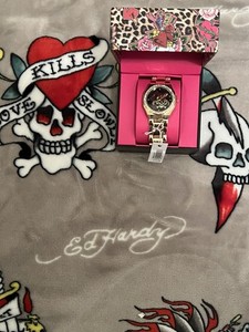 Ed‎ Hardy Y2K Watch Love Kills Slowly Gold Rhinestone NWT Deadstock Ed Hardy Love Kills Slowly Watch | eBay main image 2